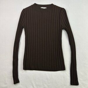 MNG by Mango Long Sleeve Ribbed Fitted Top